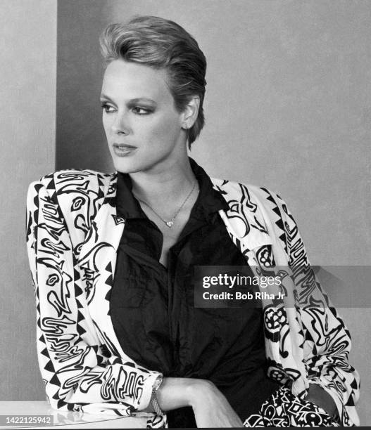 Actress Brigitte Nielsen during photo shoot June 17,1985 in Los Angeles, California.