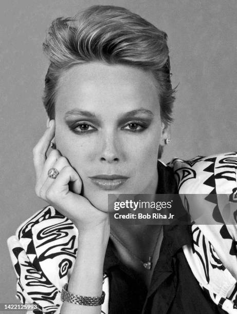 Actress Brigitte Nielsen during photo shoot June 17,1985 in Los Angeles, California.