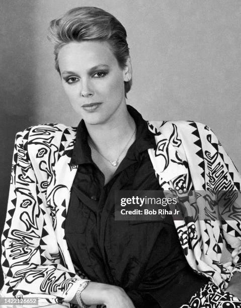 Actress Brigitte Nielsen during photo shoot June 17,1985 in Los Angeles, California.