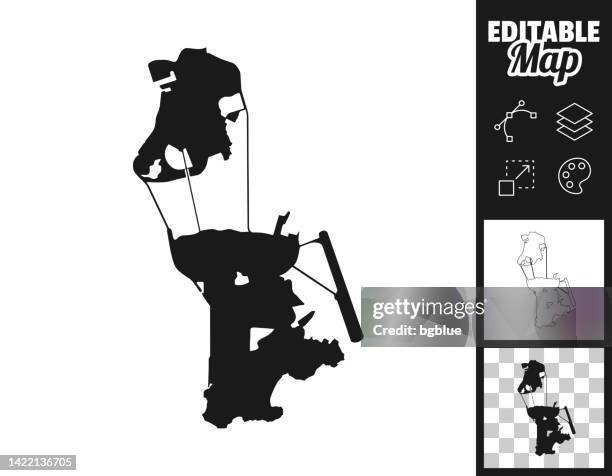 ilustraciones, imágenes clip art, dibujos animados e iconos de stock de mapas de macao para el diseño. fácilmente editable - macao