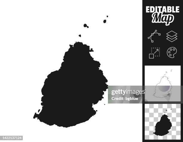 mauritius maps for design. easily editable - mauritius stock illustrations