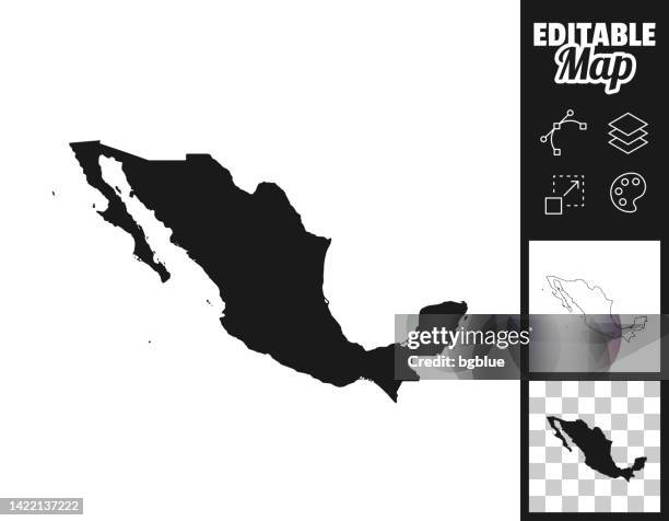 illustrations, cliparts, dessins animés et icônes de cartes du mexique pour la conception. facilement modifiable - méxico