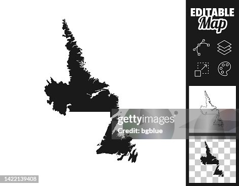 Labrador Map. Simple Newfoundland And Labrador Maps For Design Easily Editable High-Res ...
