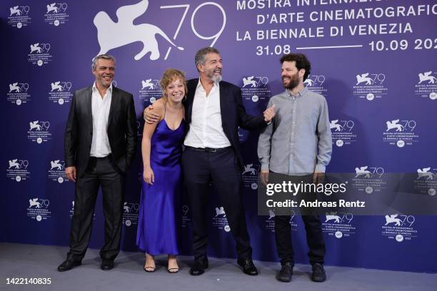 Hugo Bentes, Director Sergio Trefaut, Joana Bernardo and Bruno Cabral attend the photocall for "A Noiva" at the 79th Venice International Film...