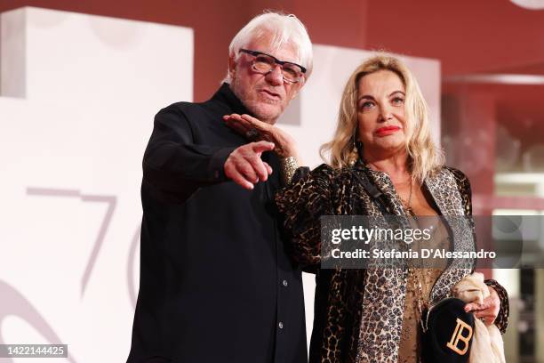 Simona Izzo and Ricky Tognazzi attend the "Siccità" red carpet at the 79th Venice International Film Festival on September 08, 2022 in Venice, Italy.