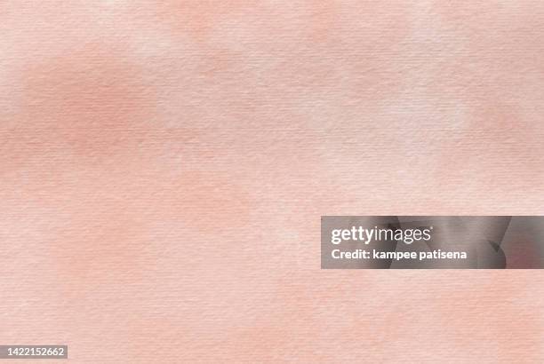 abstract peach watercolor art background - peach colour stock pictures, royalty-free photos & images