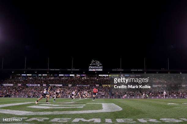General view of play during the NRL Qualifying Final match between the Penrith Panthers and the Parramatta Eels at BlueBet Stadium on September 09,...