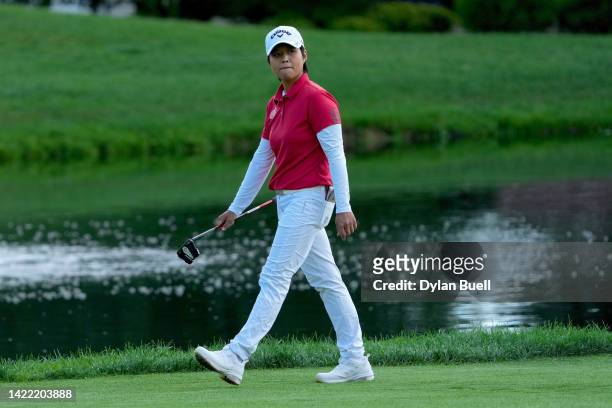 Haru Nomura of Japan walks across the 12th hole during the first round of the Kroger Queen City Championship presented by P&G at Kenwood Country Club...