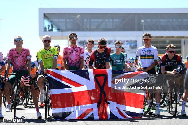 Hugh Carthy of United Kingdom and Team EF Education - Easypost, Daniel Mclay of United Kingdom and Team Arkéa - Samsic, James Callum Shaw of United...