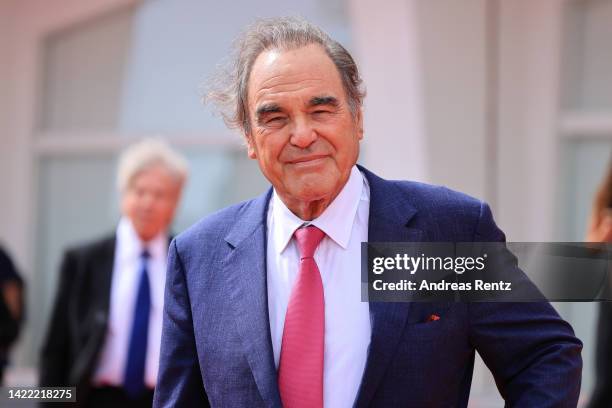 Director Oliver Stone attends the "Nuclear" red carpet at the 79th Venice International Film Festival on September 09, 2022 in Venice, Italy.