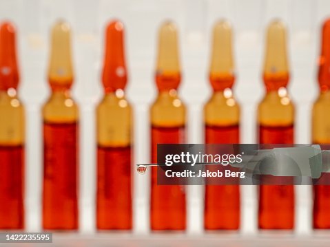 Ampoules For Vitamin B12 Injections Injectable Solution Ampoules Used To Supplement Vitamin B12 High-Res Stock Photo
