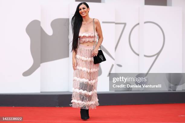 Regina Salpagarova attends the "Nuclear" red carpet at the 79th Venice International Film Festival on September 09, 2022 in Venice, Italy.