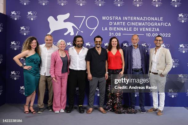 Suad Bushnaq, a guest, Margaret Glover, Director Ahmed Yassin Al Daradji, Wissam Diyaa, May Odeh, Daniel Ziskind and Mohamed Hefzy attend the...