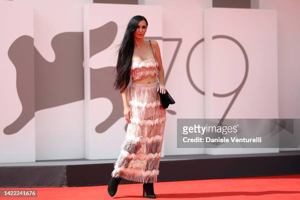 Regina Salpagarova attends the "Nuclear" red carpet at the 79th Venice International Film Festival on September 09, 2022 in Venice, Italy.