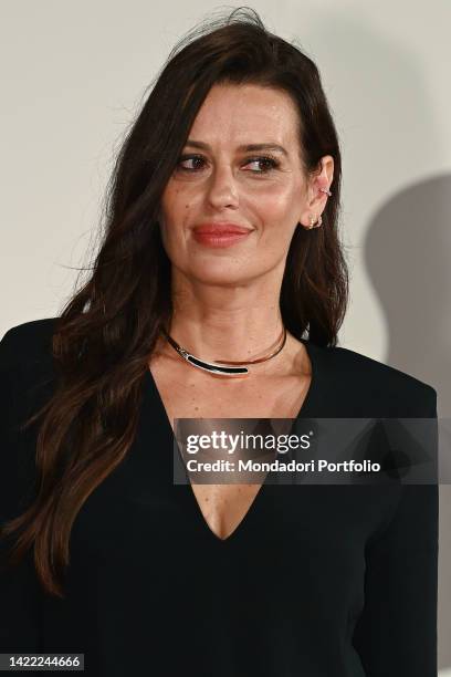 Italian actress Claudia Pandolfi at the 79 Venice International Film Festival 2022. Siccità red carpet. Venice , September 8th, 2022