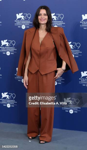 Claudia Pandolfi attends the photocall for "Siccità" at the 79th Venice International Film Festival on September 08, 2022 in Venice, Italy.
