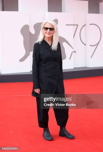 Sally Potter attends the "Khers Nist" red carpet at the 79th Venice International Film Festival on September 09, 2022 in Venice, Italy.