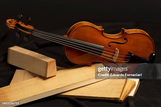 The birth of a violin in the Scrollavezza Zanré Noventa violin making workshop in Parma.