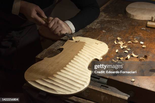 The birth of a violin in the Scrollavezza Zanré Noventa violin making workshop in Parma.