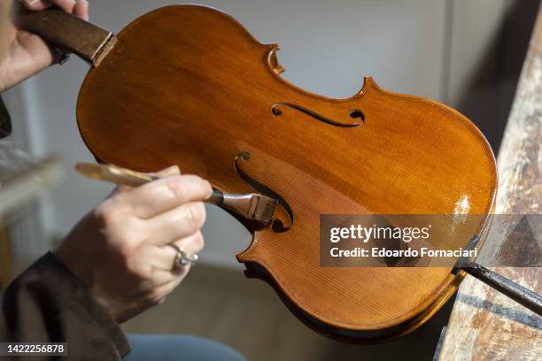 The birth of a violin in the Scrollavezza Zanré Noventa violin making workshop in Parma.