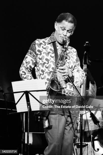 Jazz musician and composer Dexter Gordon performs in March 1979 at Havana Jam, an international music festival in Havana, Cuba.