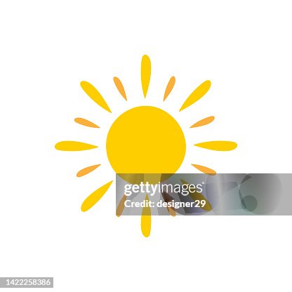 Sun Icon Flat Design. Sun Icon Flat Design.
