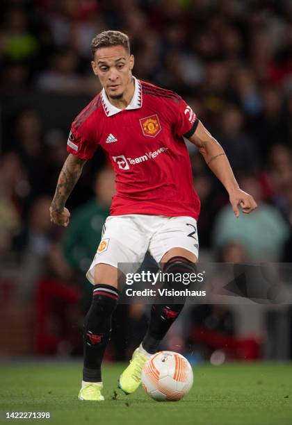 Antony of Manchester United during the UEFA Europa League group E match between Manchester United and Real Sociedad at Old Trafford on September 8,...