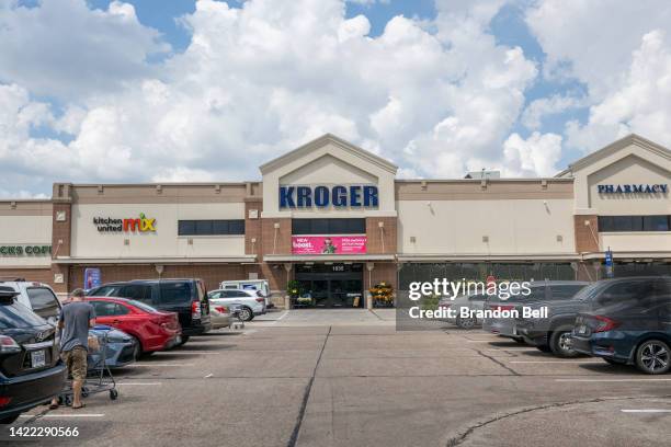 Kroger grocery store is seen on September 09, 2022 in Houston, Texas. Kroger stock increased six percent as the company has surpassed profit and...