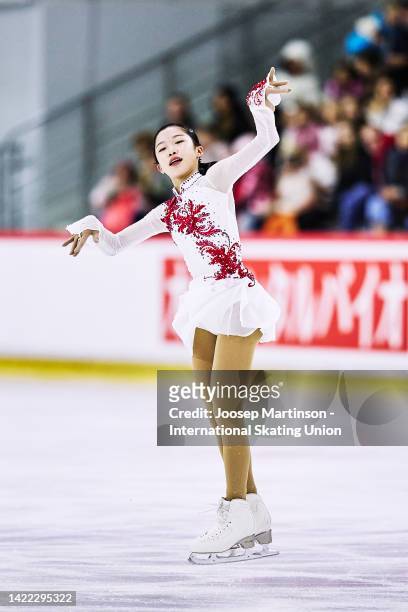 Ami Nakai of Japan competes in the Junior Women's Free Skating during the ISU Junior Grand Prix of Figure Skating at Volvo Sporta Centrs on September...