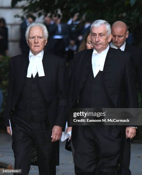 Lindsay Hoyle, Speaker of the House of Commons and John McFall, Baron McFall of Alcluith, Member of House of Lords attend a service of prayer and...