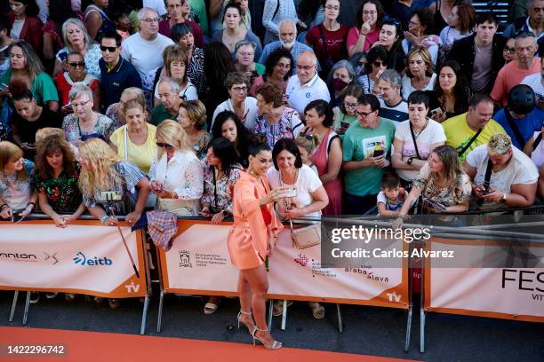 Ruth Lorenzo attends Master Chef Celebrity premiere at the Principal Theater on September 09, 2022 in Vitoria-Gasteiz, Spain.
