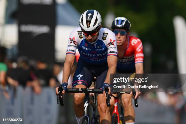 Josef Cerny of Czech Republic and Team Quick-Step - Alpha Vinyl competes during the 11th Grand Prix Cycliste de Québec 2022 a 201,6km one day race...