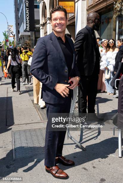 Ryan Seacrest is seen arriving to the Naeem Khan fashion show during September 2022 New York Fashion Week at Sony Hall on September 09, 2022 in New...