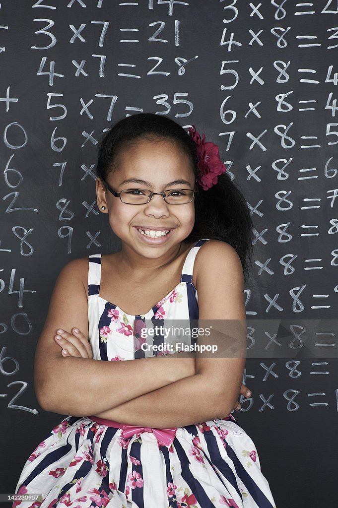 Portrait of girl smiling