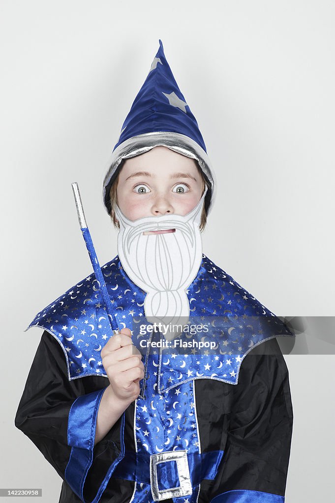 Portrait of boy wearing fancy dress