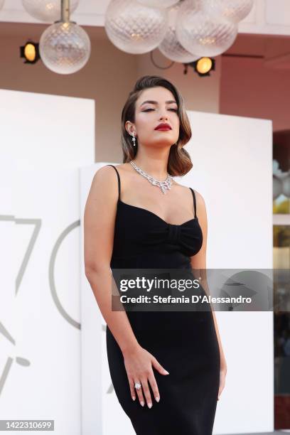 Nilufar Addati attends the "Chiara" red carpet at the 79th Venice International Film Festival on September 09, 2022 in Venice, Italy.