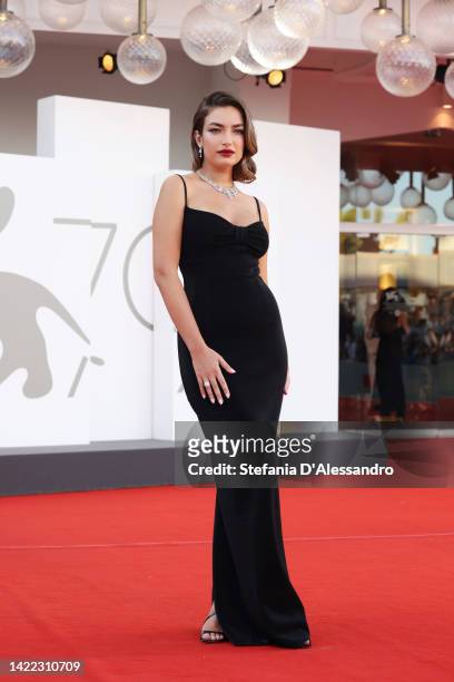 Nilufar Addati attends the "Chiara" red carpet at the 79th Venice International Film Festival on September 09, 2022 in Venice, Italy.