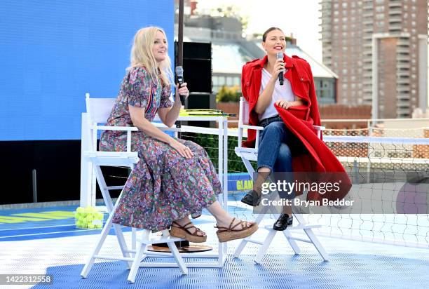 Maria Sharapova and Laura Brown speak at GLAM SLAM Presented by NYFW: The Shows and Chase Sapphire Session 2: Tennis Legends x Fashion Icons during...
