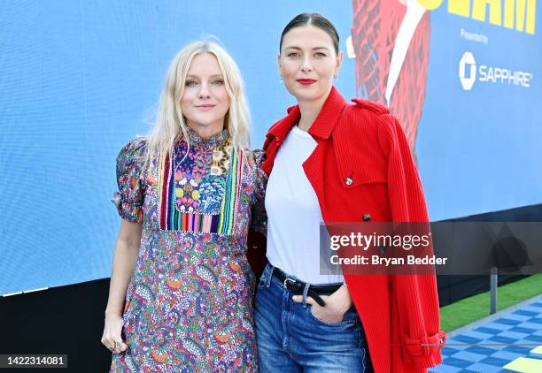 Maria Sharapova and Laura Brown attend GLAM SLAM Presented by NYFW: The Shows and Chase Sapphire Session 2: Tennis Legends x Fashion Icons during...