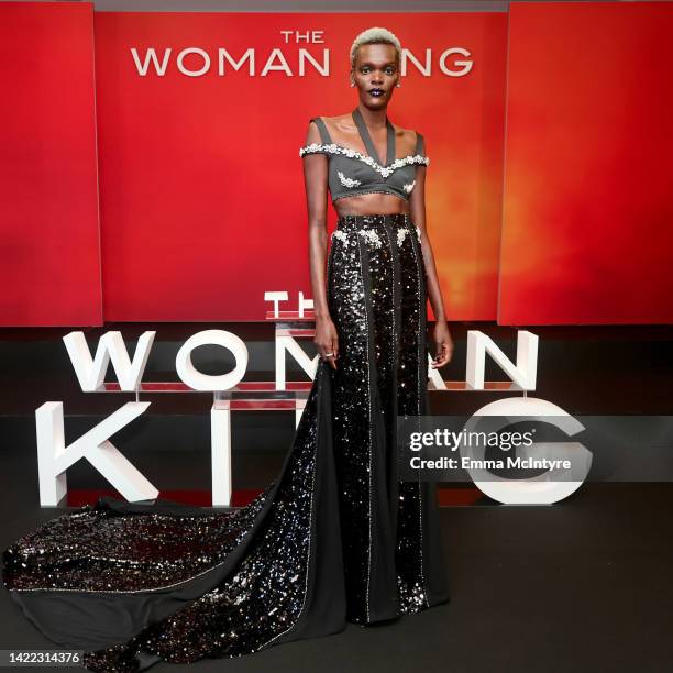 Sheila Atim attends "The Woman King" Photo Call on September 09, 2022 in Toronto, Ontario.