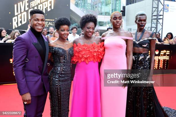 John Boyega, Thuso Mbedu, Viola Davis, Lashana Lynch, and Sheila Atim attend "The Woman King" Premiere during the 2022 Toronto International Film...