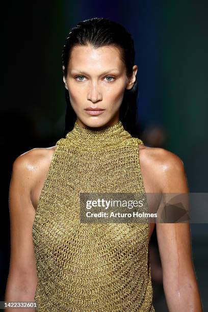 Bella Hadid walks the runway at the Proenza Schouler fashion show during September 2022 New York Fashion Week: The Shows at Hall Des Lumieres on...