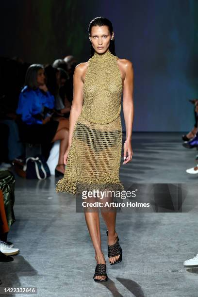 Bella Hadid walks the runway at the Proenza Schouler fashion show during September 2022 New York Fashion Week: The Shows at Hall Des Lumieres on...