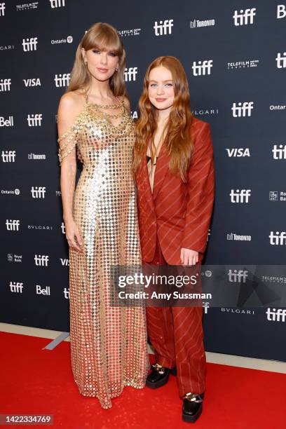 Taylor Swift and Sadie Sink attend 'In Conversation With... Taylor Swift' during the 2022 Toronto International Film Festival at TIFF Bell Lightbox...