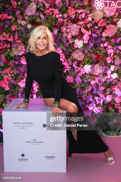 Bibiana Fernandez attends "Tacha Marbella" first anniversary party at Hotel Don Pepe on September 09, 2022 in Marbella, Spain.