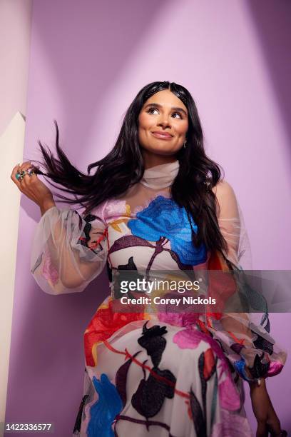 Diane Guerrero poses at the IMDb Official Portrait Studio during D23 2022 at Anaheim Convention Center on September 09, 2022 in Anaheim, California.