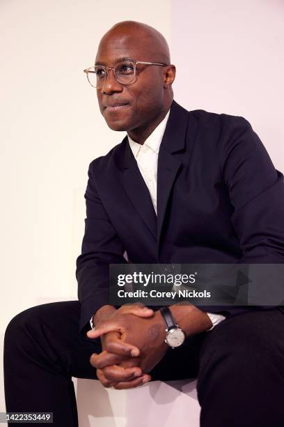 Barry Jenkins poses at the IMDb Official Portrait Studio during D23 2022 at Anaheim Convention Center on September 09, 2022 in Anaheim, California.