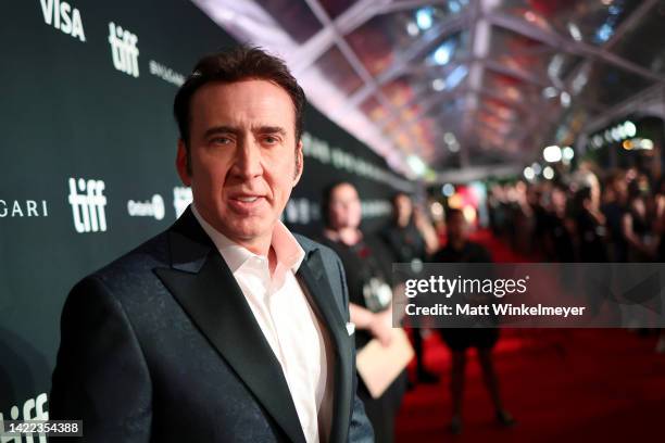 Nicolas Cage attends the "Butcher's Crossing" Premiere during the 2022 Toronto International Film Festival at Roy Thomson Hall on September 09, 2022...