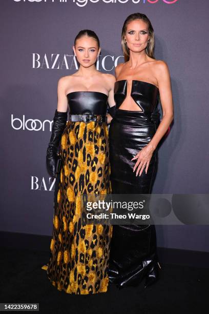 Leni Klum and Heidi Klum attend 2022 Harper's Bazaar ICONS & Bloomingdale's 150th Anniversary on September 09, 2022 in New York City.