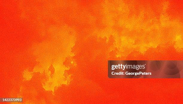 vector stipple illustration of storm clouds - fire natural phenomenon stock illustrations